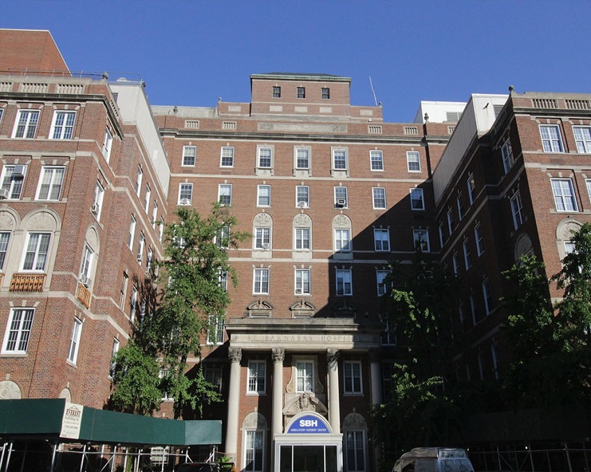 Front view of St. Barnabas Hospital | New York office O'Donnell & Naccarato | O'Donnell & Naccarato