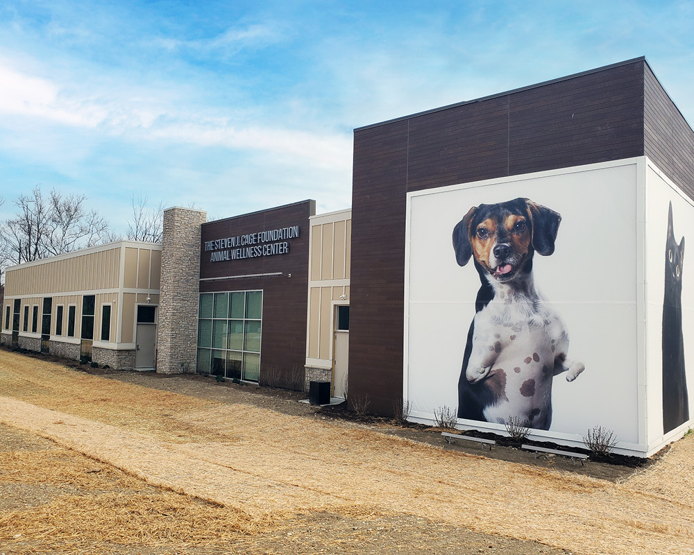 Backside of Humane Society for Hamilton County building | structural engineering firm Carmel | O'Donnell & Naccarato