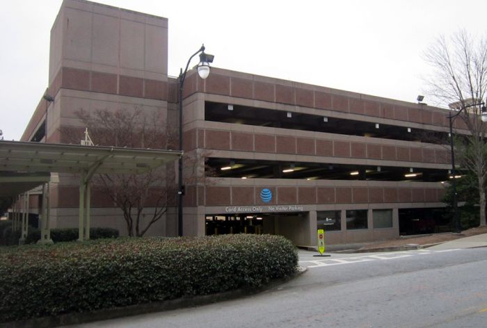 Structural Engineer | Facade Restoration | Confidential Project Garage | Atlanta, GA | ground level, vertical view of garage | O&rsquo;Donnell & Naccarato