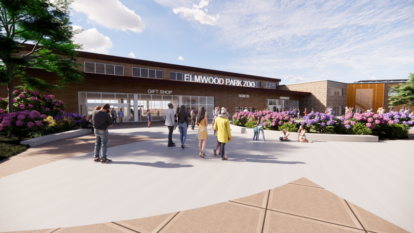 Elmwood Park Zoo main entrance render