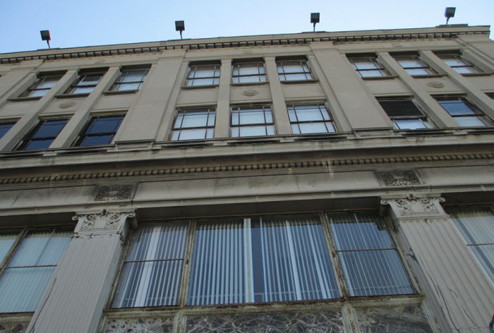 Structural Engineer | Facade Restoration | Temple University | Philadelphia, PA | Ground level, vertical shot of building facade | O&rsquo;Donnell & Naccarato