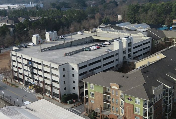 Structural Engineer | Facade Restoration | Confidential Project Garage | Atlanta, GA | Aerial view of garage | O&rsquo;Donnell & Naccarato