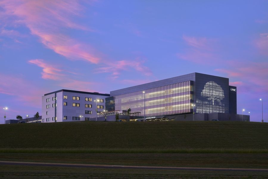 UPMC York side shot with lawn view