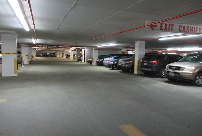 Structural Engineer | Garage Restoration | Sheraton Garage | Philadelphia, PA | Wide shot of parked cars | O&rsquo;Donnell & Naccarato